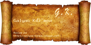 Galyas Kámea névjegykártya